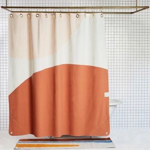 Quiet Town Home Half Moon Clay Shower Curtain